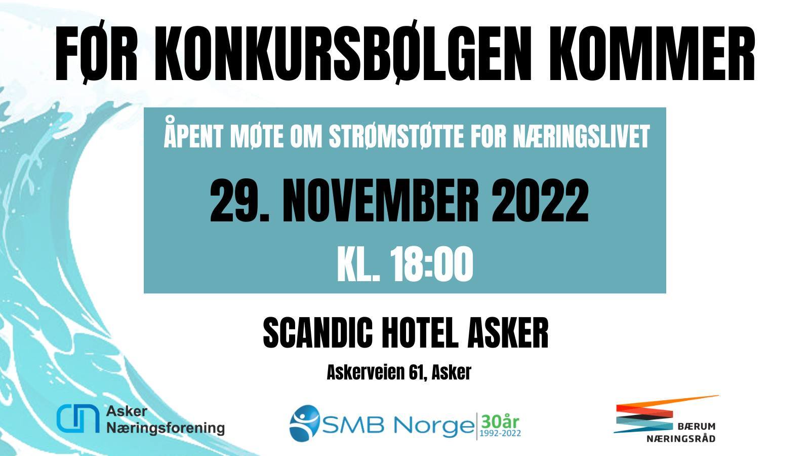 Velkommen til åpent møte om strømstøtte for næringslivet i Asker og Bærum